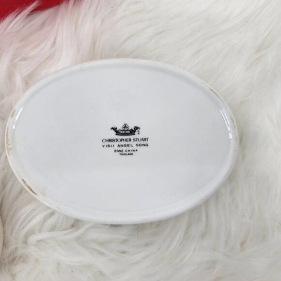 CHRISTOPHER STUART Angel Song Christmas Bone China Trinket Box - Picture 3 of 6
